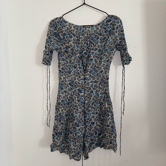 Free People Short Sleeve Floral Mini Dress - Picture 2 of 3